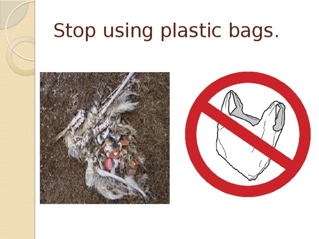 Stop using plastic bags. 