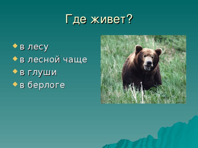 Где живет?