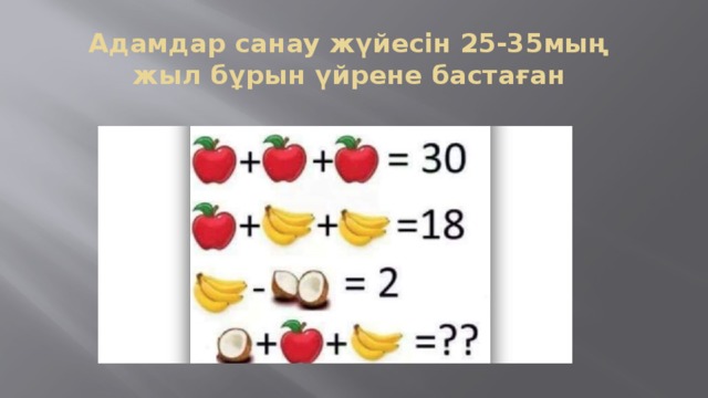 Адамдар санау жүйесін 25-35мың жыл бұрын үйрене бастаған