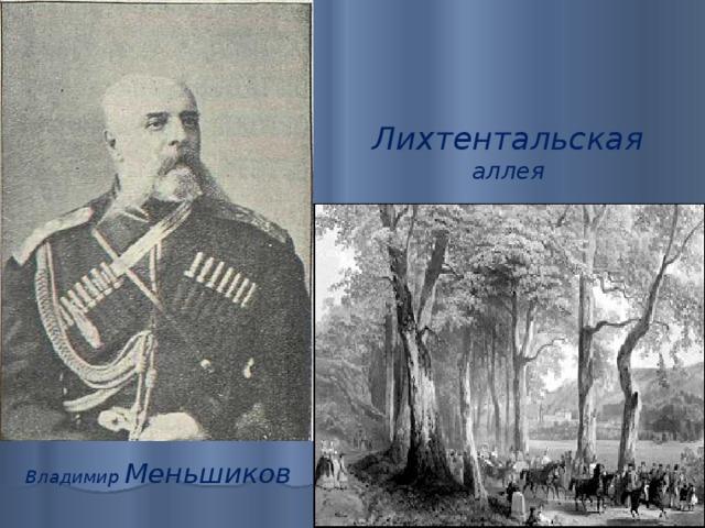Лихтентальская аллея Владимир Меньшиков