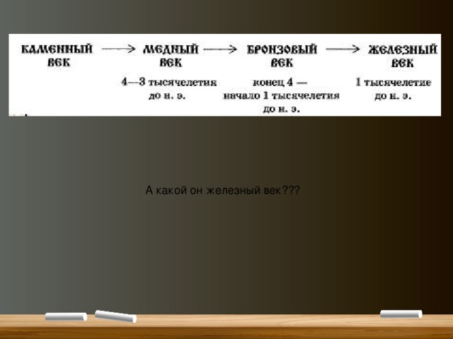 А какой он железный век???