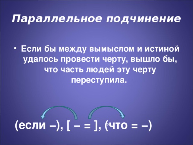 Параллельное подчинение. Параллельное подчинение придаточных. Параллельное подчинение подчинение. Сложное предложение с параллельным подчинением.