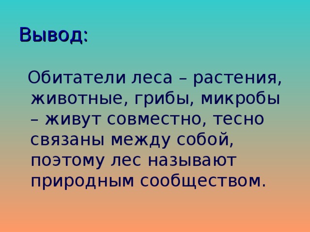 Рассказ рассуждение почему лес называют сообществом