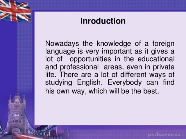 Проект по английскому языку на тему the role of the russian language in the world