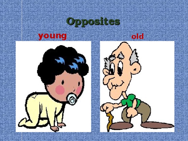 Opposites young old