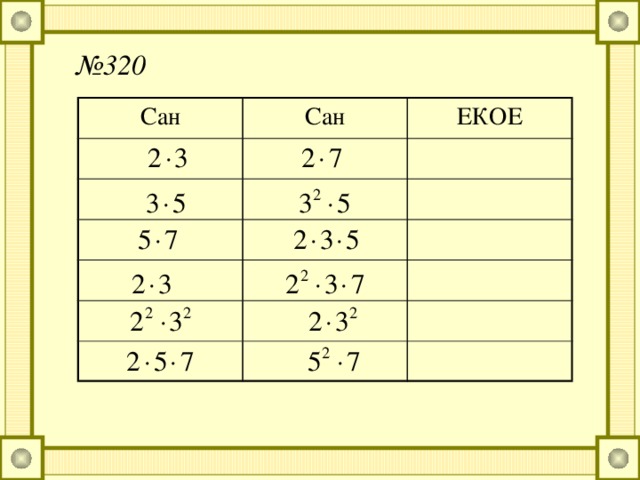 № 320 Сан Сан ЕКОЕ