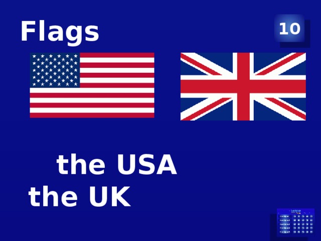 Flags 10  the USA the UK