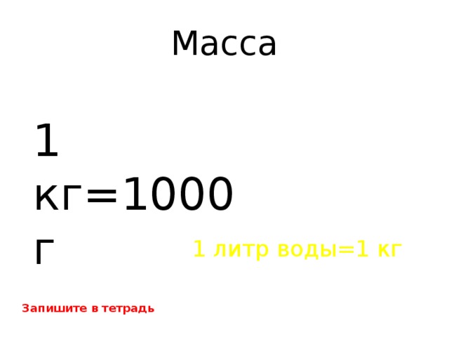 Килограмм равен массе