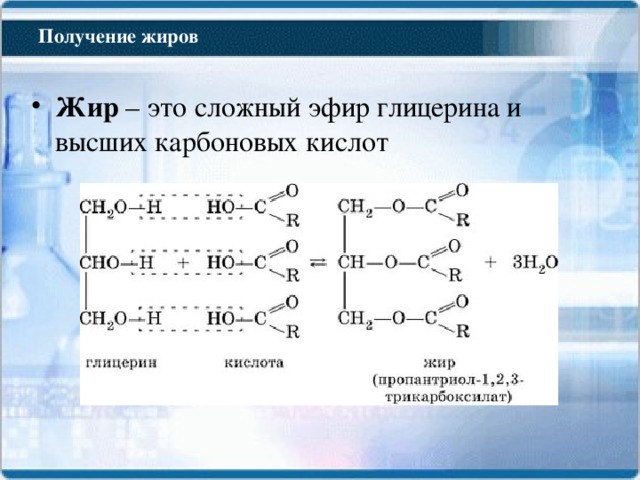 Получение жиров