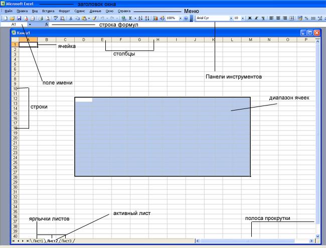 Что может содержаться в ячейках электронной таблицы excel