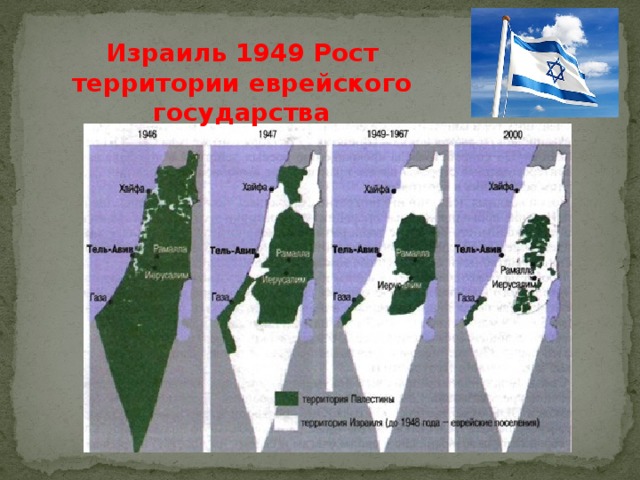 Израиль 1949 Рост территории еврейского государства