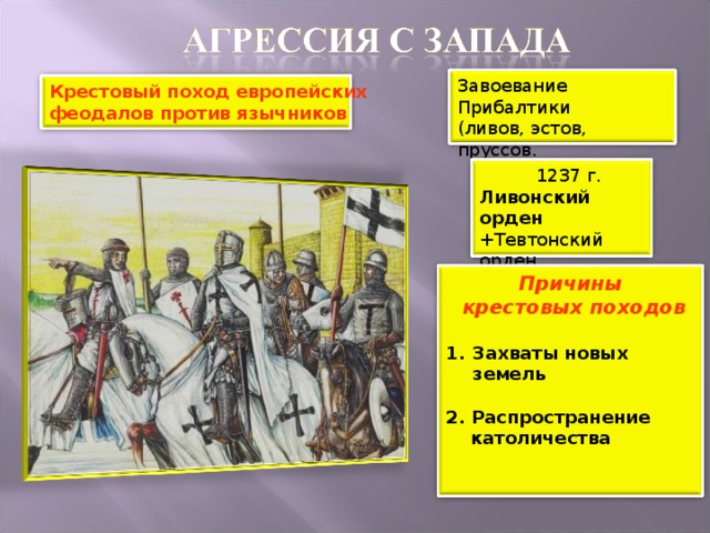 Поход феодалов. Ливонский орден против эстов. Крестовый поход Ливонского ордена. Завоевания Тевтонского ордена. Ливонский орден и Тевтонский орден.